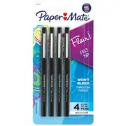Paper Mate Flair Medium Fineliner 0.7mm Black 4 Pack