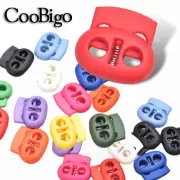 100X Assorted Colors Cord Lock Stopper Rope Clip Shoelaces DIY Face Mask Lanyard