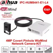 Dahua 4MP Starlight Covert Pinhole WizMind IP Camera Kit IPC-HUM8441-E1-L4