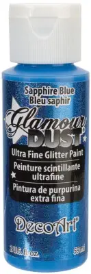 DecoArt Glamour Dust Glitter Paint 2oz-Blue Sapphire
