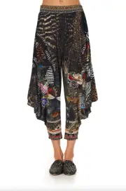 NEW $449 CAMILLA TREASURE CHASER DRAPE PANTS POCKETS CRYSTALS L / 16