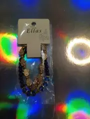 Royal Blue,Gold And Crystal Eye Of Hamza Protective Handband