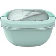 Bentgo All-In-One 18cm Salad Container w/ Fork Food Storage Lunchbox Bowl Aqua