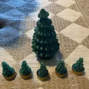 Christmas Tree Candles - 7.5in (1) & 3in (5)