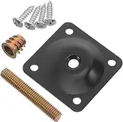 WHAMVOX 1 Set Sturdy Metal Furniture Leg Mounting Plates Thickened Iron Connectors for Sofa Table Chair Easy Assembly Hardware Accessories