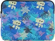 Laptop Sleeve Case 13-14 Inch Stylish Laptop Storage Bag Blue Robots Cute Case Hard Cover with Zipper for Travel Business