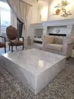 Square or Rectangular White BIANCO CARRARA marble coffee table, Center Table