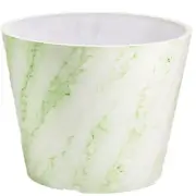 Green and White Imitation Marble Decorative Planter 25cm Stylish Home Decor