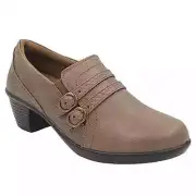 Easy Street Women Double Buckle Ankle Booties Stroll Size US 10N Taupe Brown