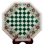 Marble Side Table Top Malachite Stone Inlay Work Coffee Table Top for Home Decor