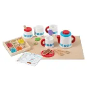 Melissa & Doug Wooden Steep & Serve Tea Set