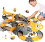 Tumama Baby Race Tracks Set Construction Vehicles Electric Cars Flexible Trains