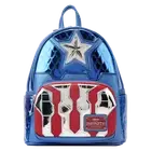 Loungefly Marvel Metallic Captain America Cosplay Mini Backpack