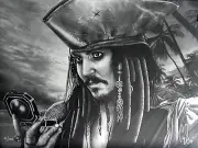 JACK SPARROW PIRATES CARIBBEAN L E PRINT #71/100 SIGNED Artist Cory Smith w COA