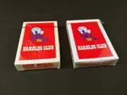 2x Decks Pair HAROLDS CLUB Reno Nevada NV Harold's Playing Card Deck NOS -SEALED