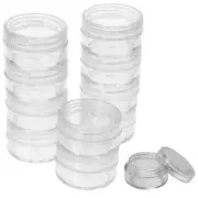 20 Pcs Clear Plastic Cosmetic Jars Screw-On Lids Empty Makeup Container Balm Pot