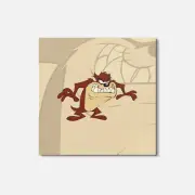 Taz Evil Cartoon 4'' X 4'' Square Wooden Coaster