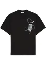 Off-white Scan Arrows Printed Cotton T-shirt - Black Grey L