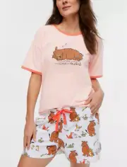 NEW PETER ALEXANDER THE GRUFFALO PJ SET TOP & SHORTS WOMENS SMALL S RRP$129.90