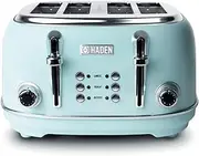 [HADEN] Heritage Toaster - Electric Stainless-Steel Toaster, 1370-1630W, Four Slice, Turquoise