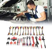 Automotive Circuit Test Leads Kit Multimeter Electrical Testers Diagnostic Tools Wire Connectors Adapter Cables with Carrying Bag