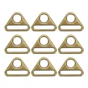 Triangle D Rings, 12 Pcs 1.5 Inch Triangle Buckle Adjuster, Bronze Tone