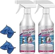 Bathroom Descaler Spray, Joe Fish Stubborn Stains Cleaner Bathroom Descaler, Bathroom Descaler Foam, Limescale Cleaner Shower, All-Purpose Bubble Cleaner (2 Pcs)