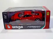 Bburago 1:24 Ferrari 458 Italia RED Diecast Model Sports Car New in Original Box