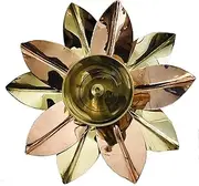 Brass Jyot Diya Lotus Shape Golden Diya Akhand Jyot Kamal Deepak Pooja Dia Puja Diwali Diya/Deepawali Deepak Oil Lamps/Christmas Decoration Engraved Unique Design Gift Items Size- 5" inch
