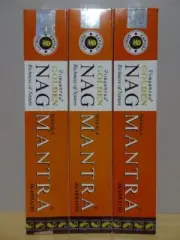 Golden Nag Mantra Agarbathi 3 x 15g Packs ~ Vijayshree Incense Sticks