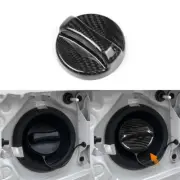 Black Hard Carbon Fiber Side Fuel Tank Cap Sticker For Chevrolet Camaro 10-15 (for: Chevrolet)