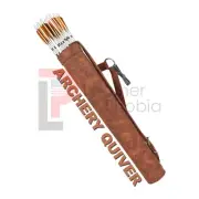 Archery Handmade Leather Quiver Brown Traditional Quiver Back Hunting Quivers