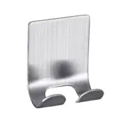 Dual Hook Self Adhesive Bathroom Wall Door Stainless Steel Holder Hooks