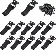 Lesnala 12 Set of Black Toggle Latch Stainless Steel Spring Toggle Lock Clasp Bu