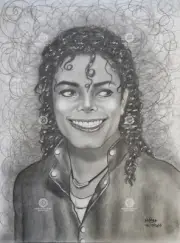 Michael Jackson BAD Era Pencil Drawing