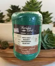 Vtg. GREEN Florida Macrame Cord 300ft 100 yds 4mm Unused sealed Herculon #450