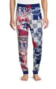 NEW MENS PABST BLUE RIBBON JOGGER SLEEP PANTS Sz S or M