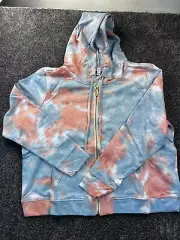 Skinnygirl Tie-Dye Zip-Up Hoodie Jacket XL Cotton/Polyester