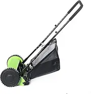 14" Compact Hand Push Lawn Mower Courtyard Home Reel Mower No Power Lawnmower