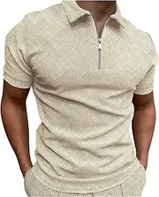 [Generic] 2025 Mens Solid Color Polo Shirt Button Down Short Sleeve T-Shirts Summer Basic Casual Tee Shirt for Daily