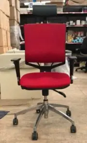 Brand New Task Chair in Red with Arms Medium & High Back Option