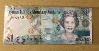 在飛比找Yahoo!奇摩拍賣優惠-全新  開曼群島紙幣1元(伊莉莎白女王像)
