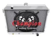 DR Champion 2 Row Radiator 26",16" Fan-1970-1973 Plymouth Barracuda Small Block