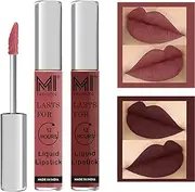 MI Fashion Long Stay Made in India Matte Liquid Lipsticks Waterproof 3ml each - Brown Liquid Lipstick, Dark Brown Liquid Lipstick