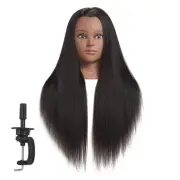 Mannequin Head 26"-28" Super Long Synthetic Yaki Fiber Hair Manikin Head Styling