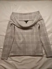 Banana Republic Womens Sweater XS Wool Cowl Neck Grey Pullover Warm Cozy