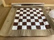 Vintage Roll Up Eddie Bauer Checker Board & Checkers