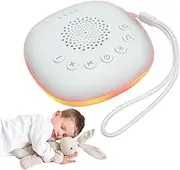 White Noise Sound Machine - Calming Portable Sleep Machine | Toddler Soothing Sleep Aid USB Rechargeable with Nature Sounds for Bedroom Nursery Travel