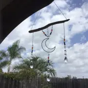Sun Catcher Crystal Bohemian Hanging Moon Rainbow Maker Light Window Wall Garden