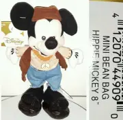 Hippie Mickey Mouse Disney Store Plush - 25Cm - Topolino Plush Bean Bag Toy